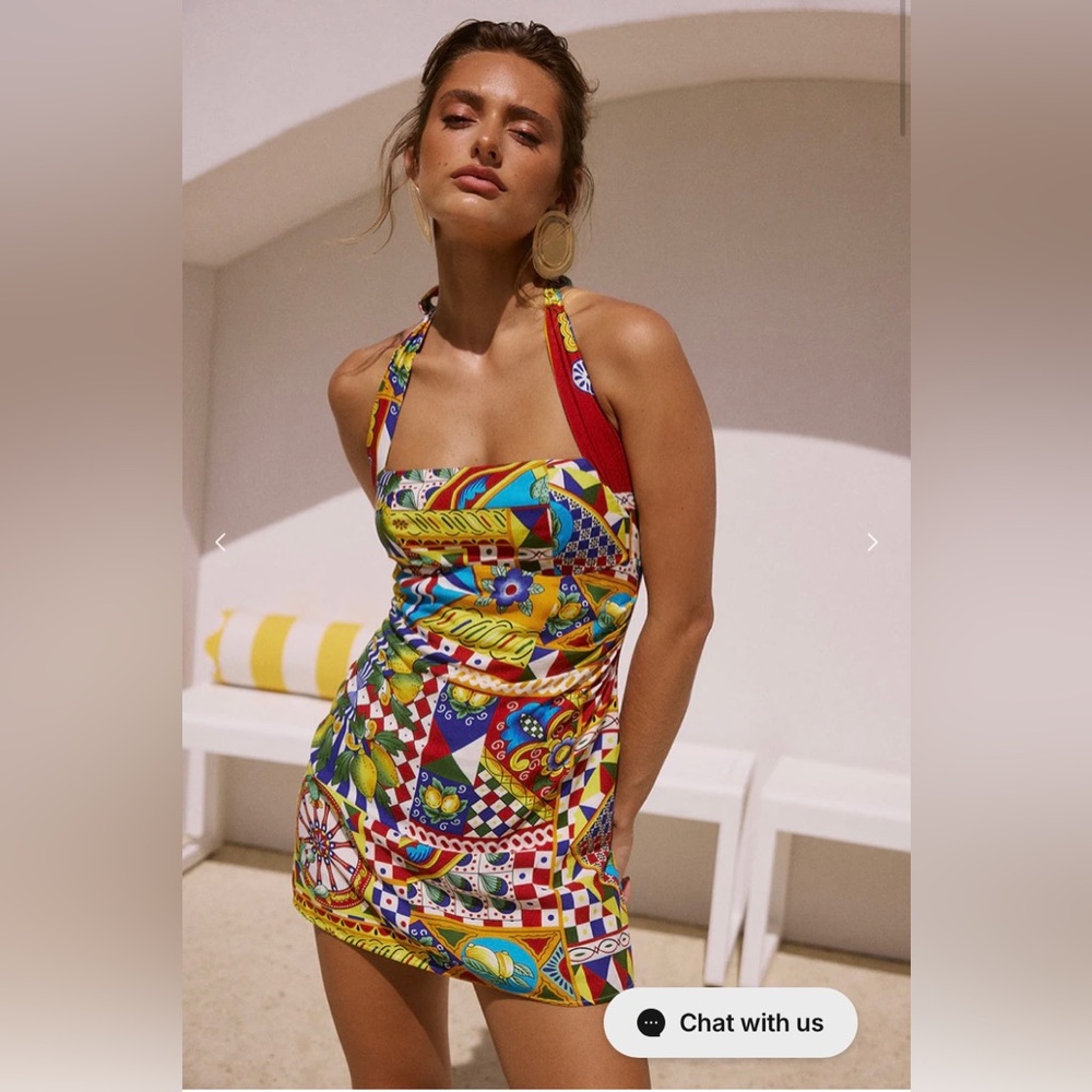 Runaway The Label AERA MINI DRESS - PHAEDRA PRINT NWT
